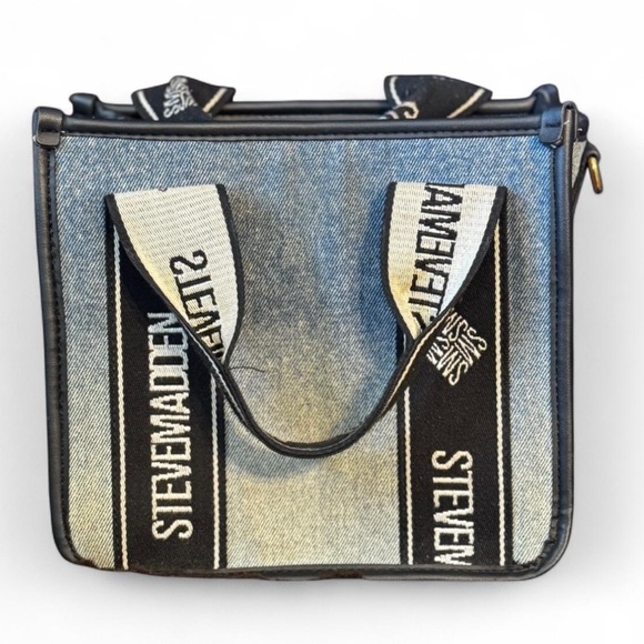 Steve Madden Denim Crossbody Tote - Picture 3 of 6